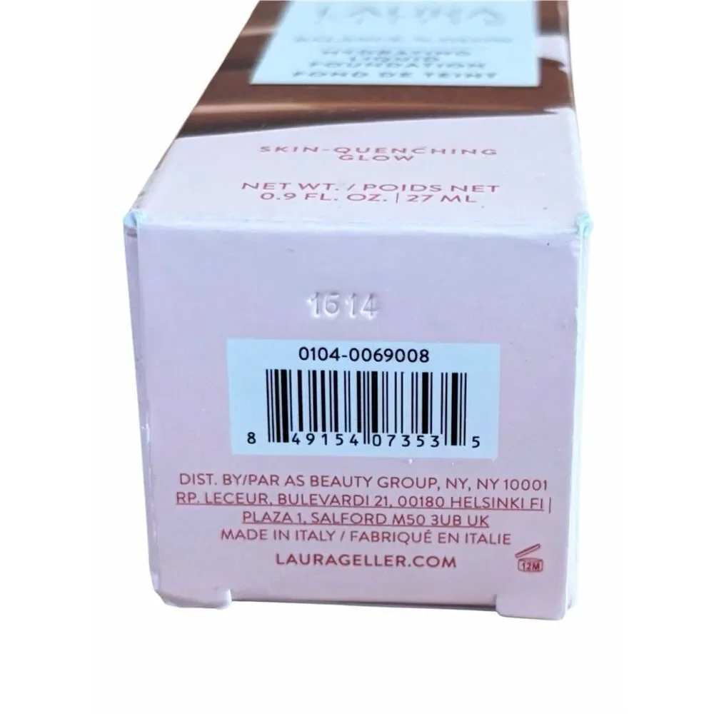 Laura Geller Balance N Glow Hydrating Liquid Foundation 0.9oz/27ml Deep NIB